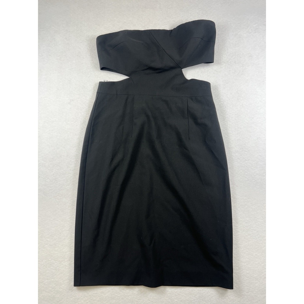 Black Halo‎ Roxy Womens Black Knee Length Strapless Cut Out Sheath Dress Size 4
